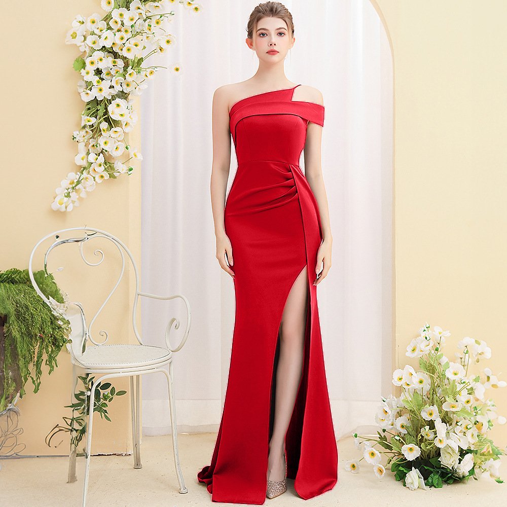 Female Temperament Ladies Banquet Long Fish Tail Dress - Image 4