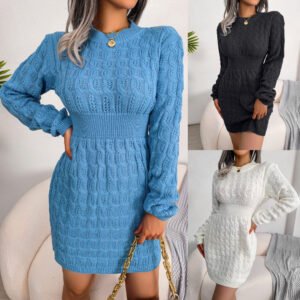 Casual Twisted Waist-cinching Bodycon Dress