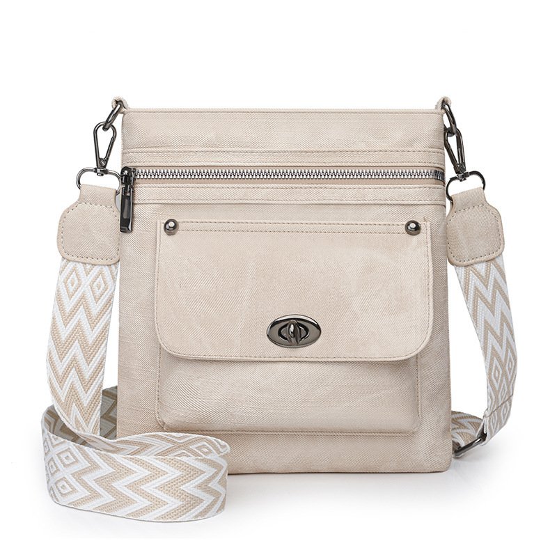One Shoulder New Double Zipper Leisure Crossbody Bag - Image 8