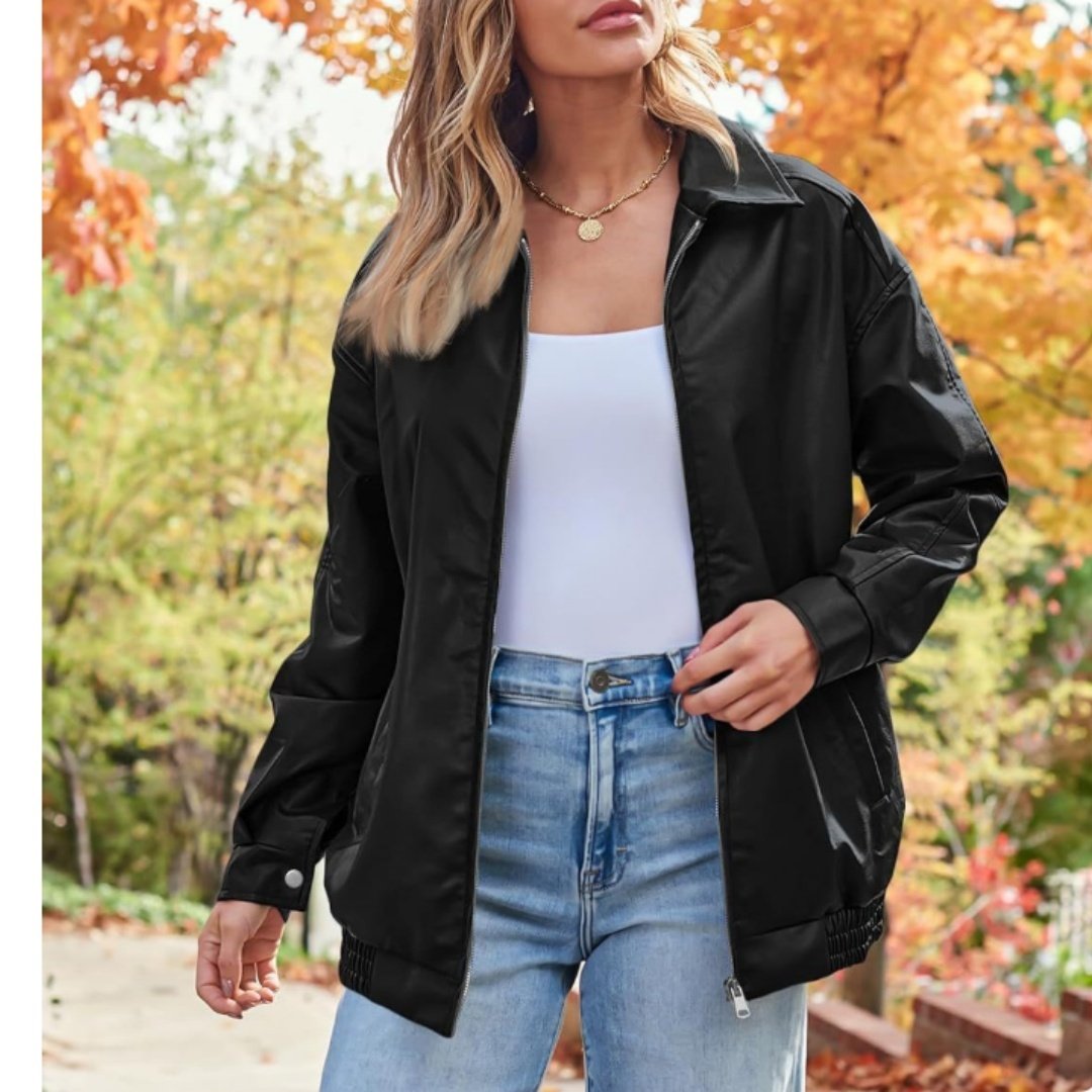 Women's Oversized Biker's Leather Jacket