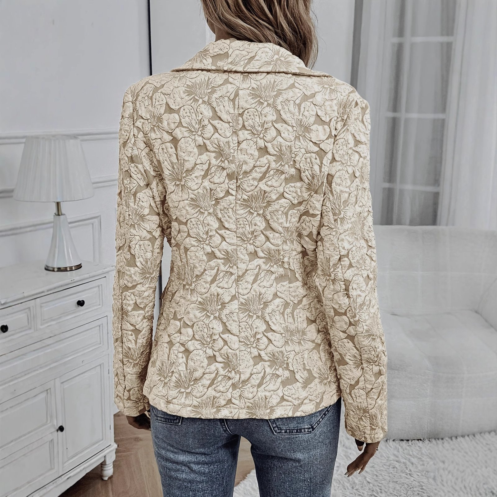 Women's Long-sleeved Single-button Lapel Fashion Casual Jacket - Image 2