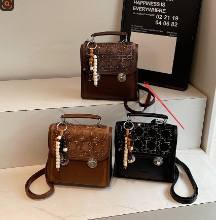 Bag Messenger Bag Women's Simple Small Square Bag Texture Backpack - Image 4