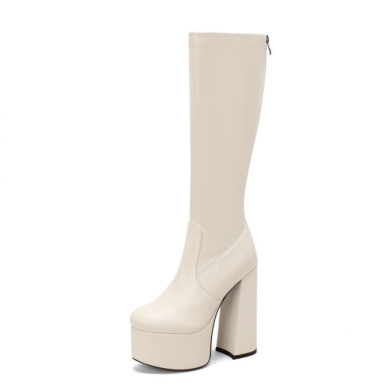 European And American Stretch Boots Waterproof Platform - Image 6