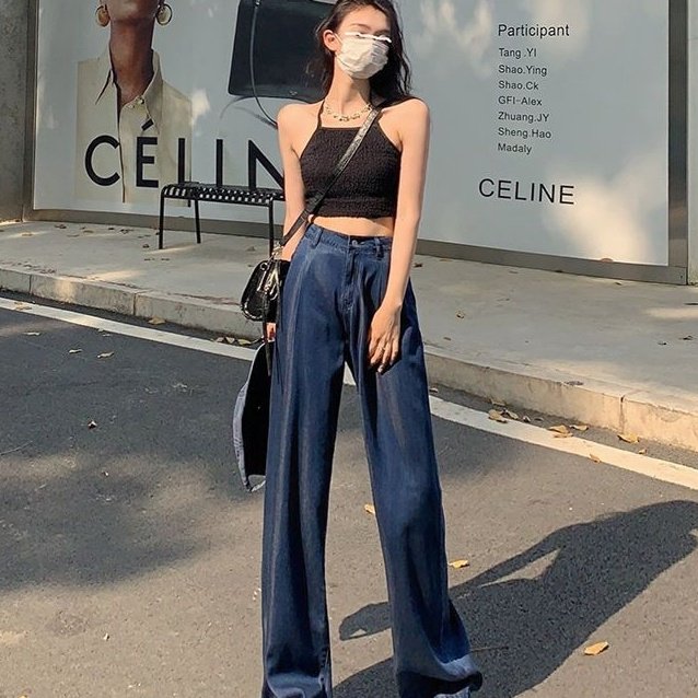 Summer Thin Dark Blue Jeans For Women - Image 4