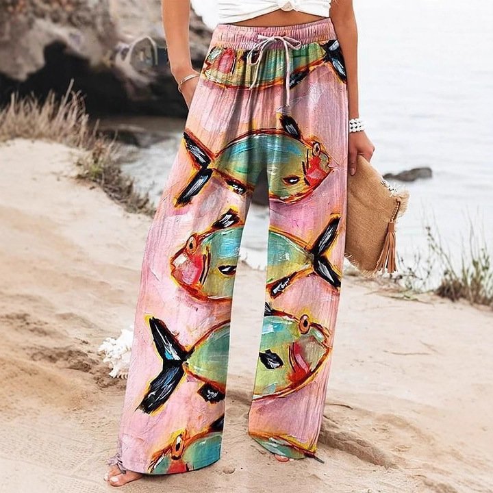High Waist Casual Loose Wide Leg Pants - Image 6