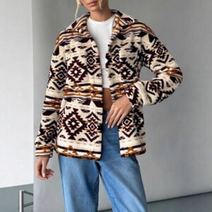 New Women's Plush Printed Jacket