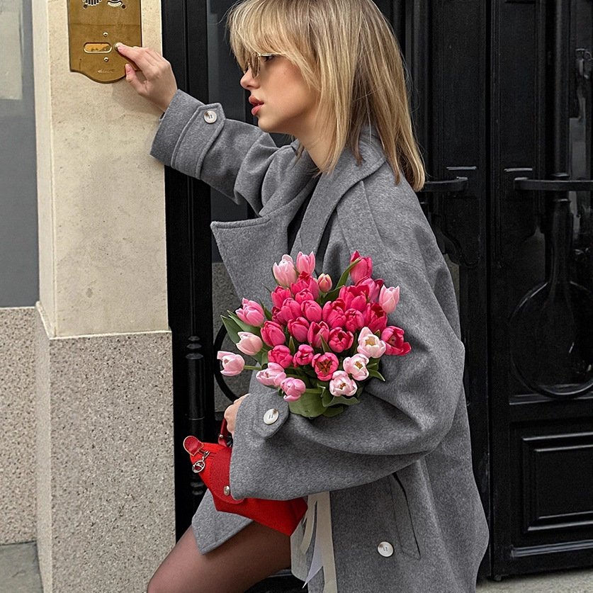 Idle Style Fashionable All-match Mid-length Woolen Women's Suit Jacket - Image 3