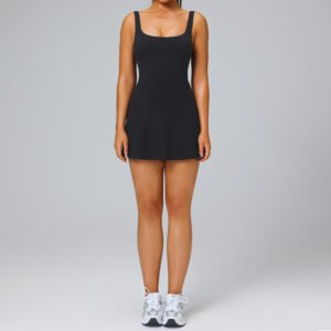 European And American Nude Feel Beauty Back Exercise Dress