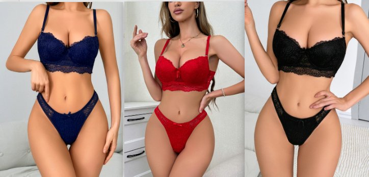 Half Cup Lace Lingerie - Image 3