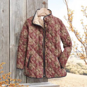 Female Loose Casual Print Personality Cotton  Jacket