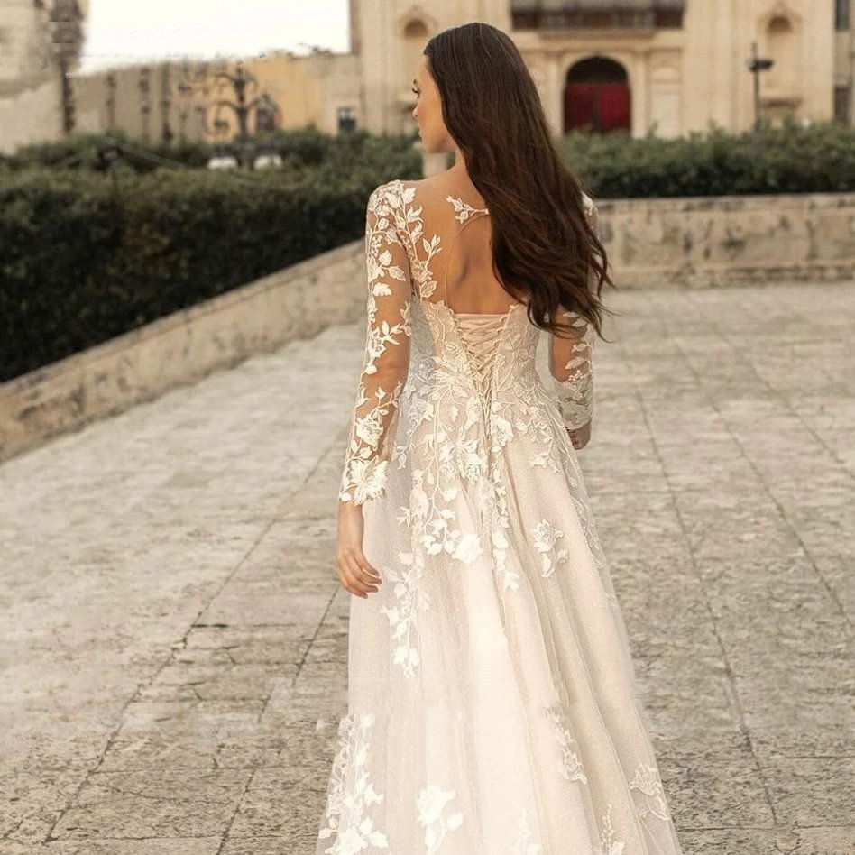 Long Sleeve Wedding Dress - Image 10