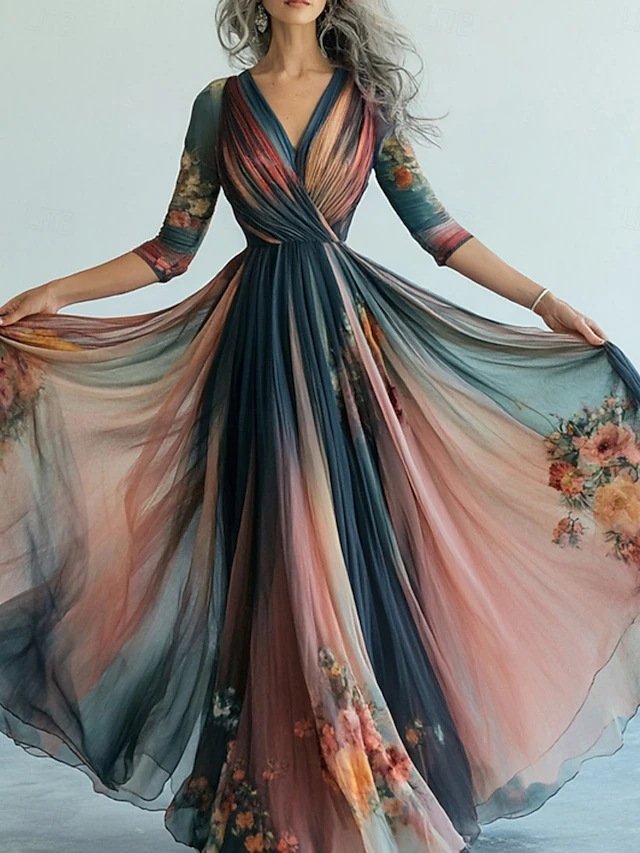 European And American Mesh Long Sleeve Dress - Image 8