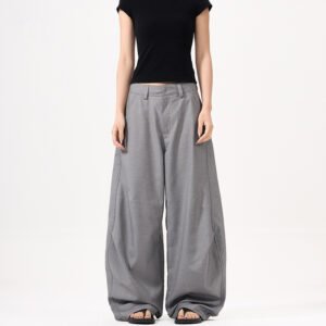 Retro High Grade Pleated Women's Wide-leg Pants