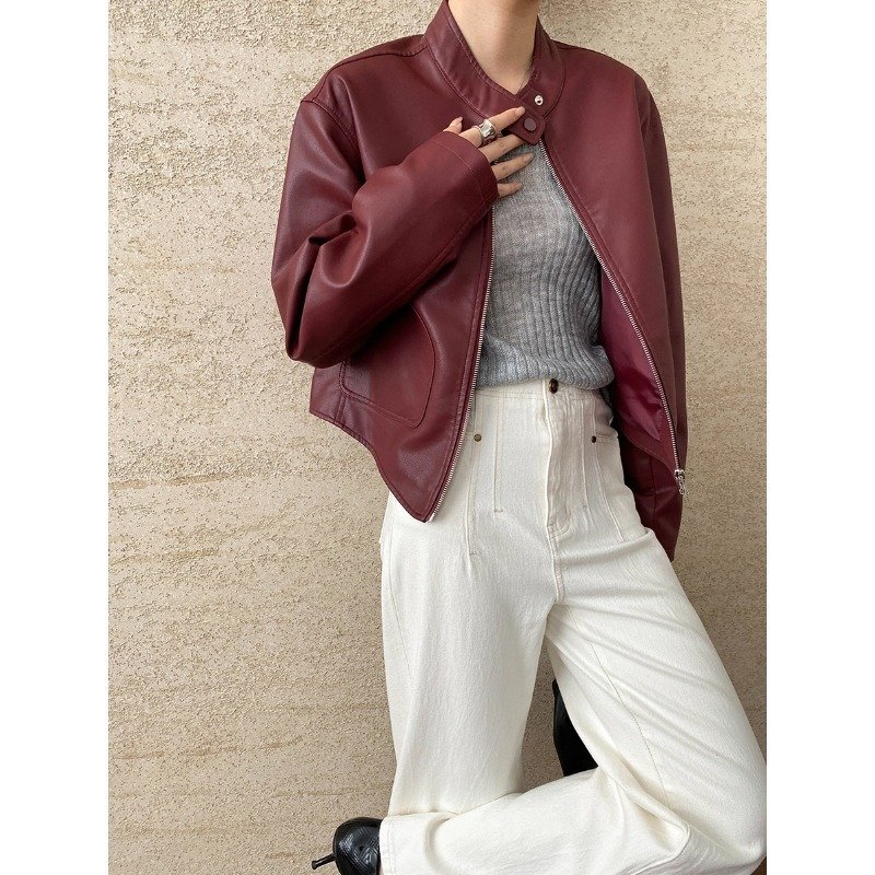 Locomotive Style Stand Collar Temperament Wild Jacket - Image 8