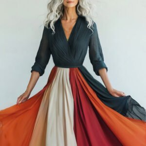 European And American Mesh Long Sleeve Dress