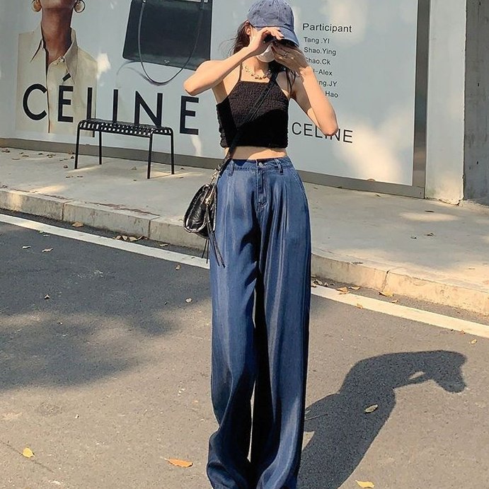 Summer Thin Dark Blue Jeans For Women - Image 5