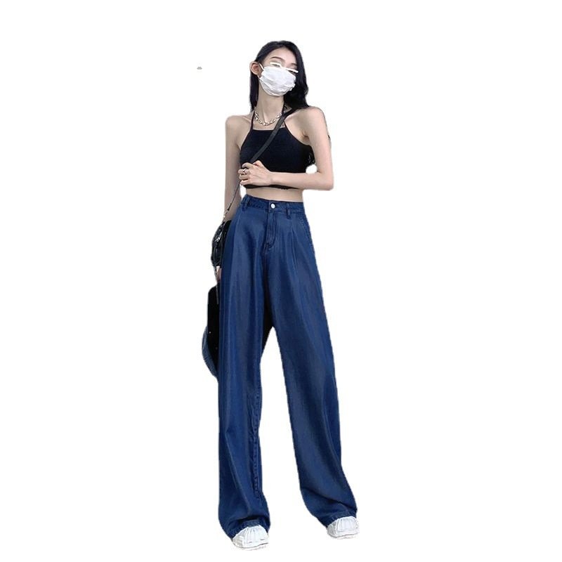 Summer Thin Dark Blue Jeans For Women - Image 2