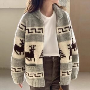 Korean Style New Christmas Atmosphere Zipper Sweater