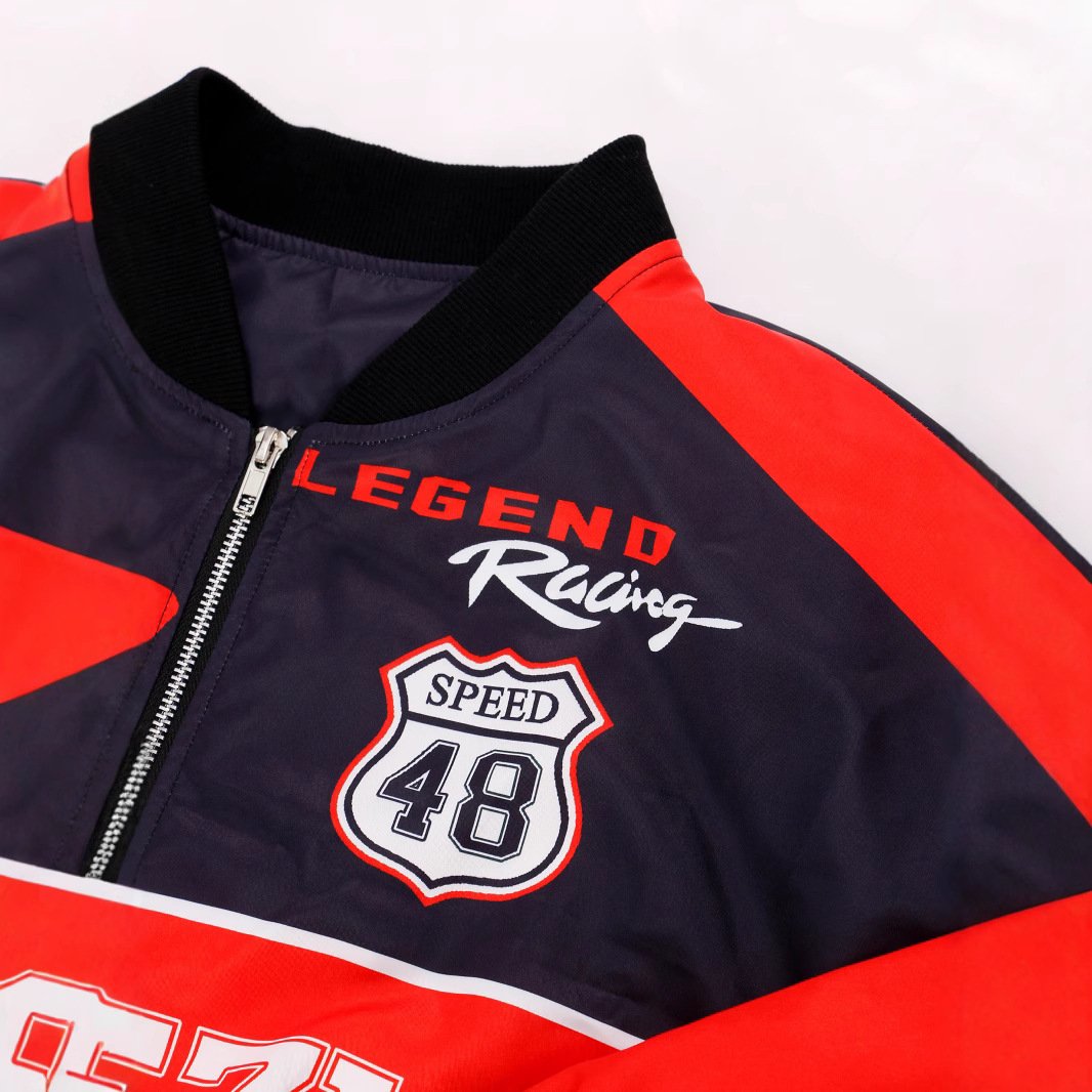 Women's Loose Fashion Short Letters Casual Zipper Jacket - Image 5