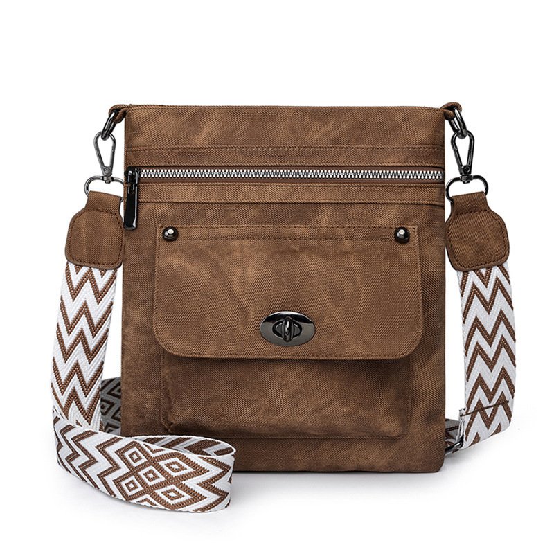 One Shoulder New Double Zipper Leisure Crossbody Bag - Image 3