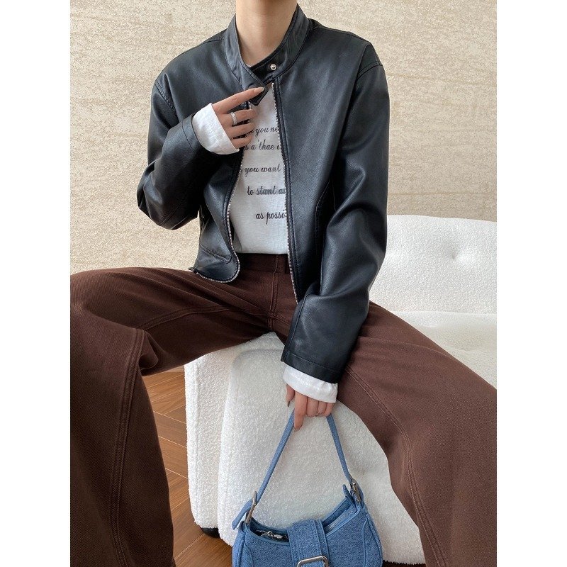 Locomotive Style Stand Collar Temperament Wild Jacket - Image 6