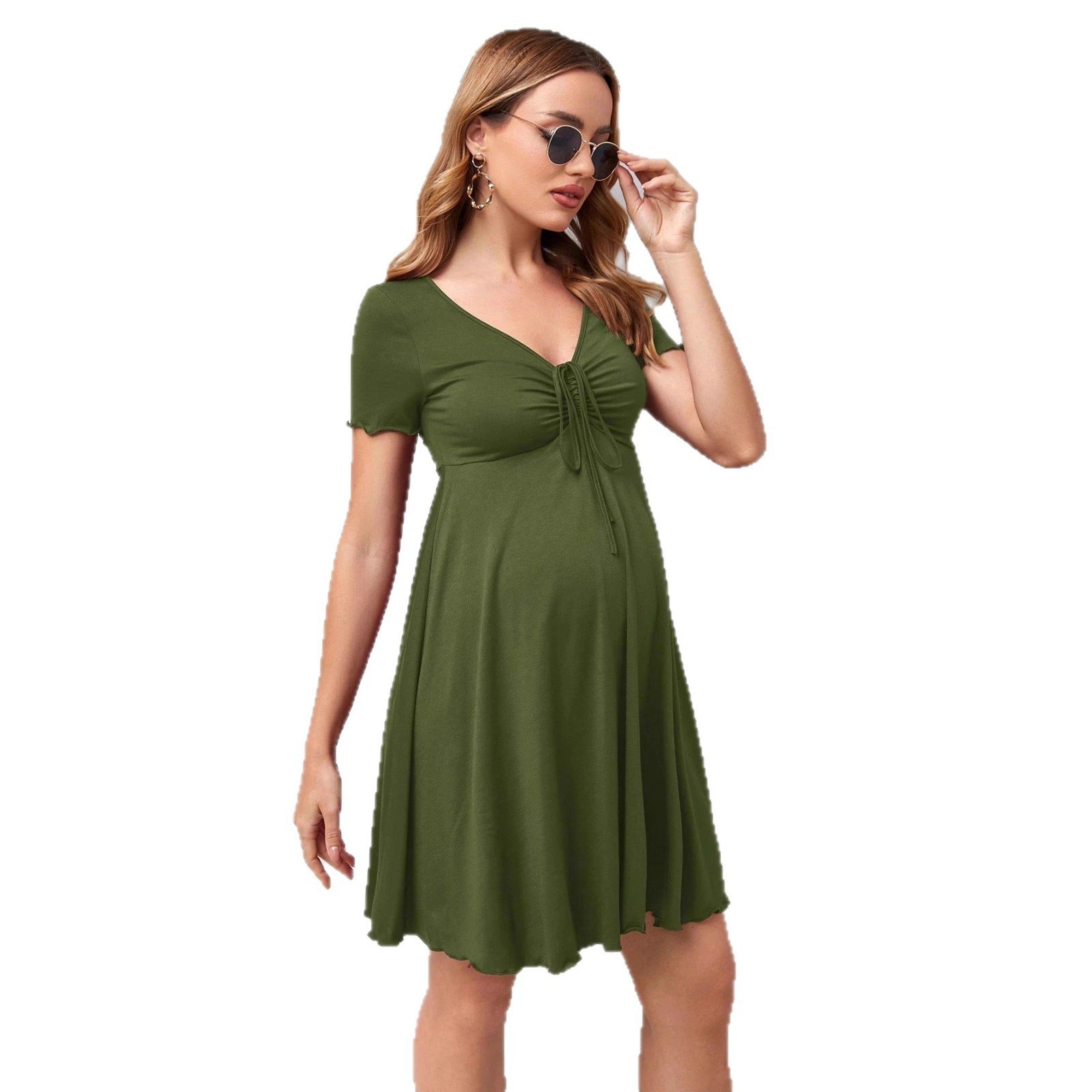 V-neck Short-sleeved Dress - Image 7