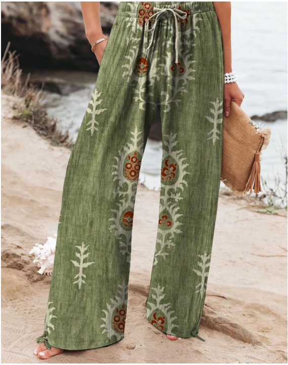 High Waist Casual Loose Wide Leg Pants - Image 2