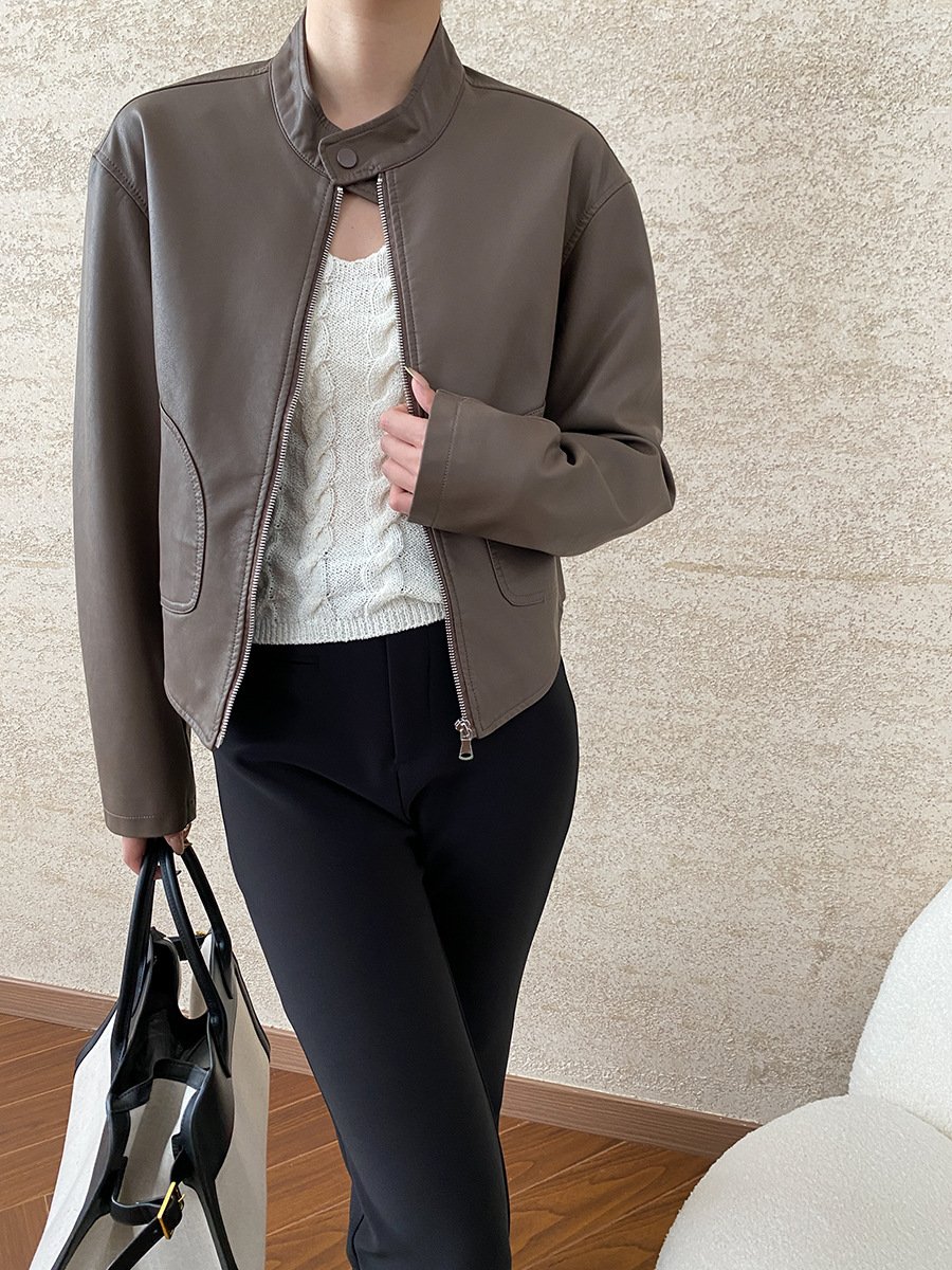 Locomotive Style Stand Collar Temperament Wild Jacket - Image 7