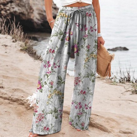 High Waist Casual Loose Wide Leg Pants - Image 4