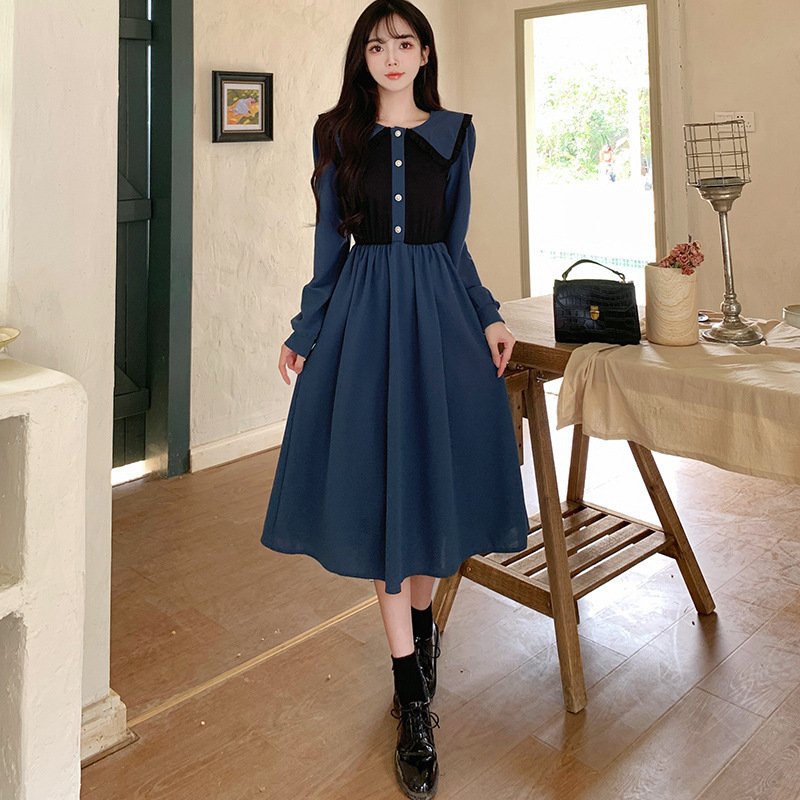 Women's Long-sleeve Figure-flattering Maxi Dress - Image 3
