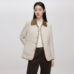 New Classic Diamond Quilted Lightweight Cotton Jacket