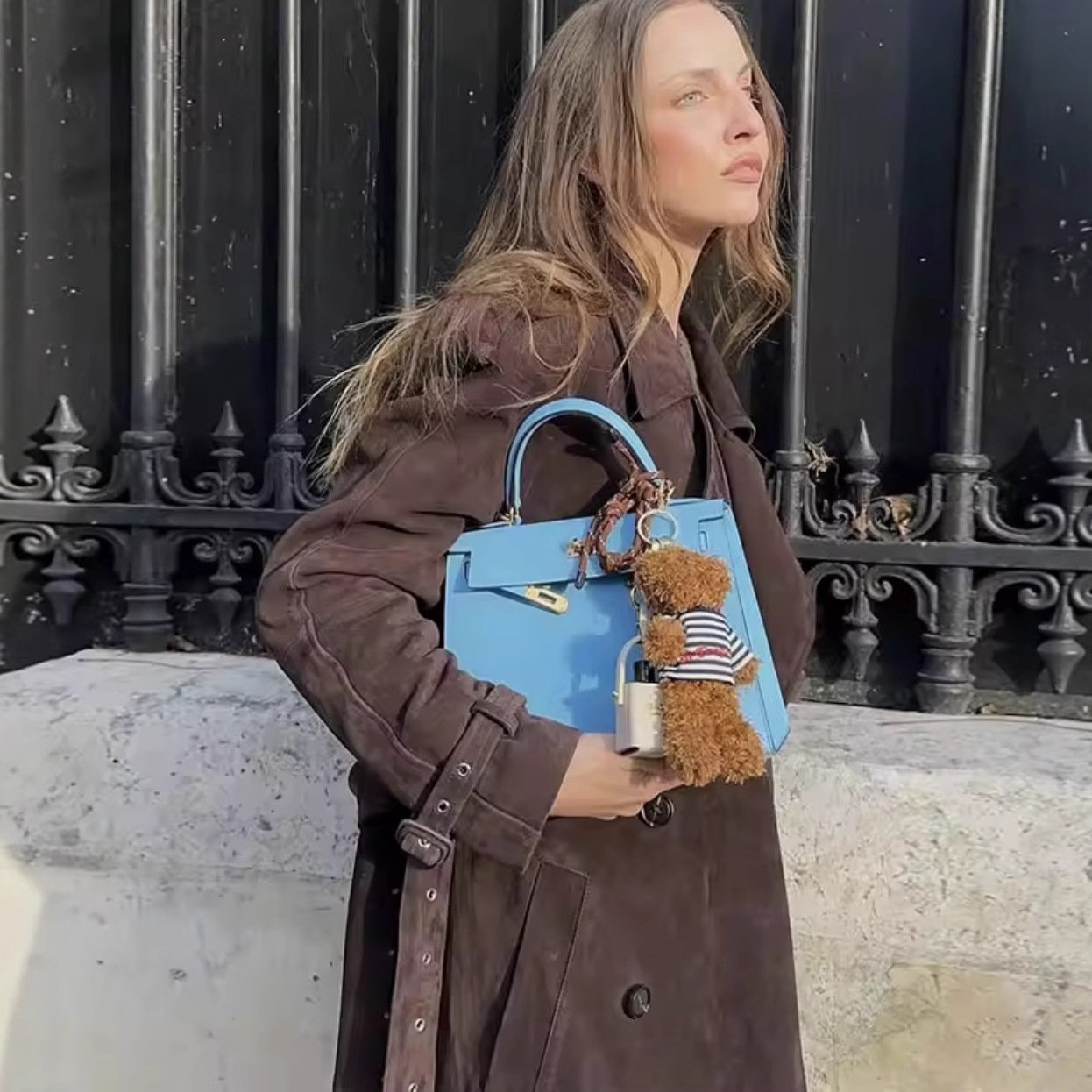 Womens Fashion Casual Mid Length Trench Coat Chic And Relaxed Fit Wool Outerwear - Image 4