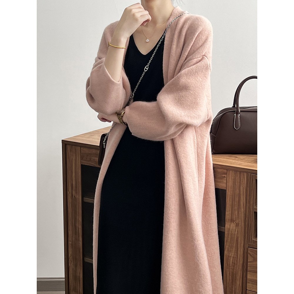 Womens Casual Long-sleeve Solid-color Sweater Cardigan - Image 3