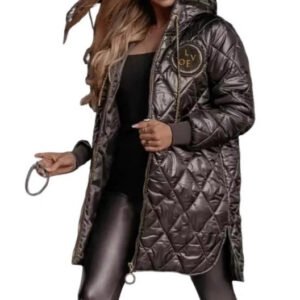 Loose-fitting Long-sleeve Zip-up Cotton Jacket