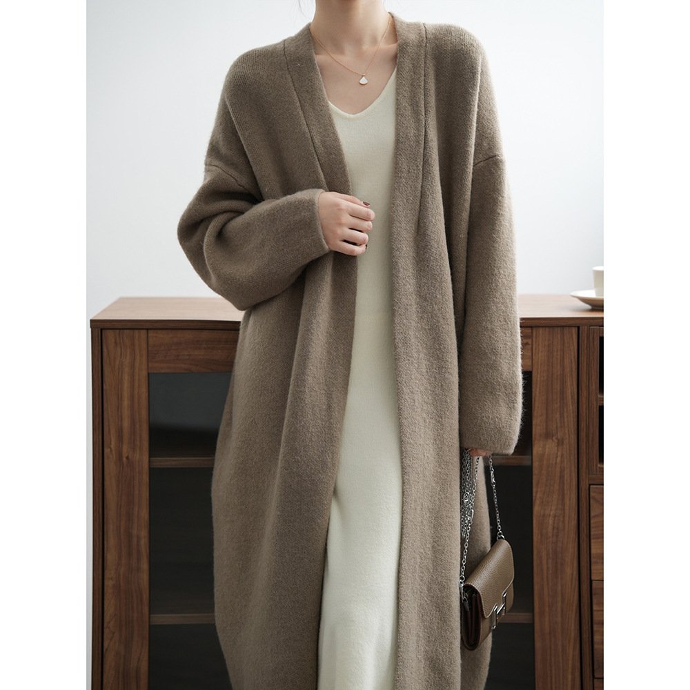 Womens Casual Long-sleeve Solid-color Sweater Cardigan - Image 9