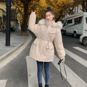 Womens Stylish Casual Loose-fitting Cotton-padded Coat