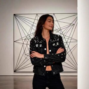 Women's Black Stylish Slim-fit Jacket Top