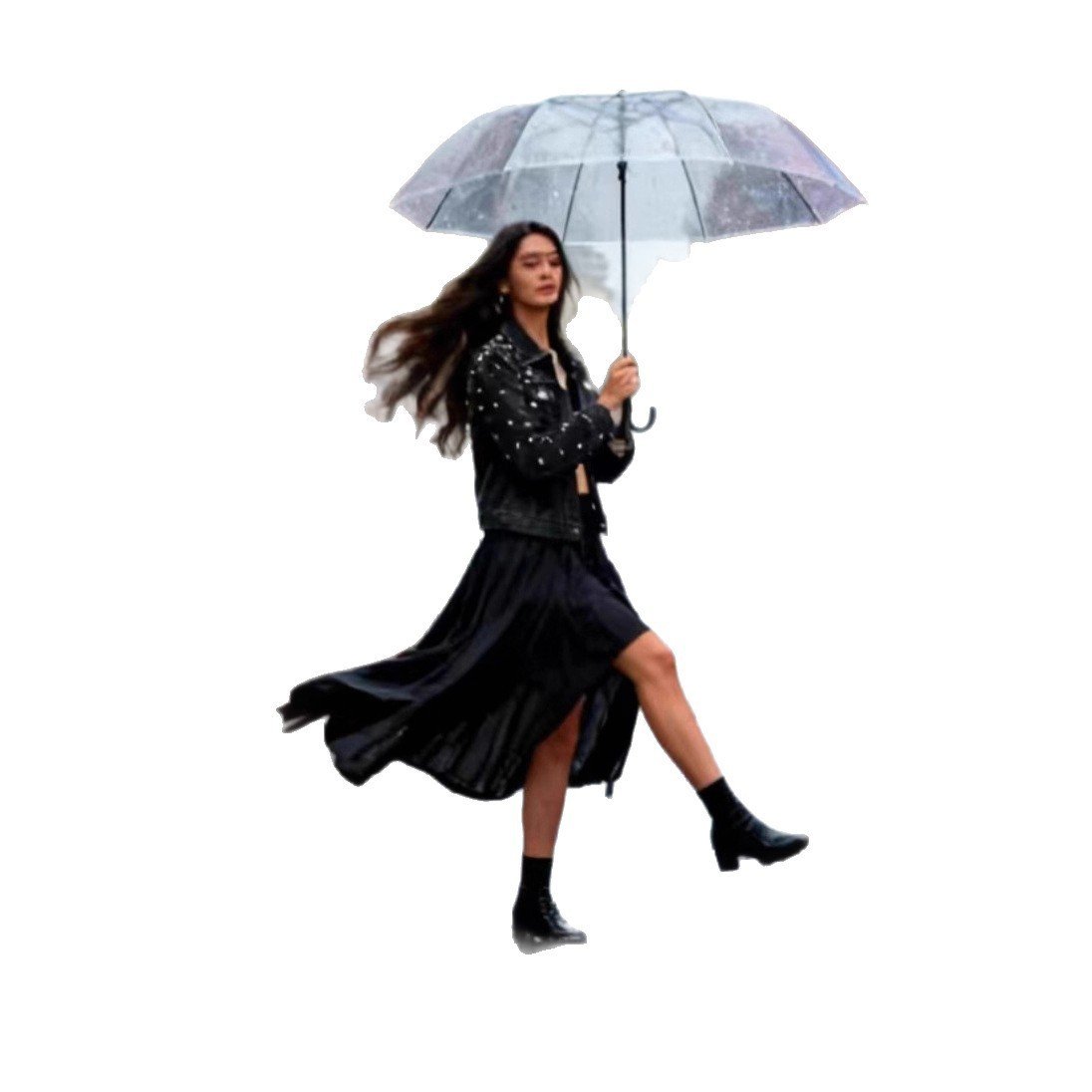 Women's Black Stylish Slim-fit Jacket Top - Image 4