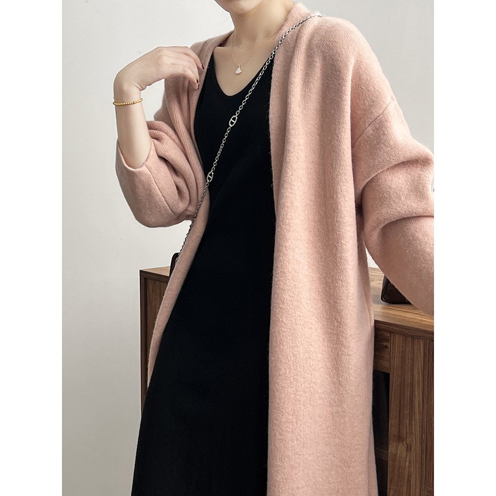 Womens Casual Long-sleeve Solid-color Sweater Cardigan - Image 4