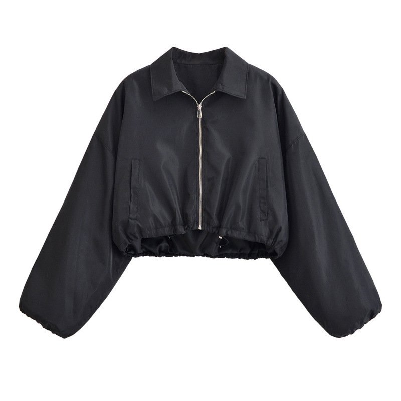 New Autumn Versatile Minimalist Short Jacket With A Turn-down Collar And Skirt