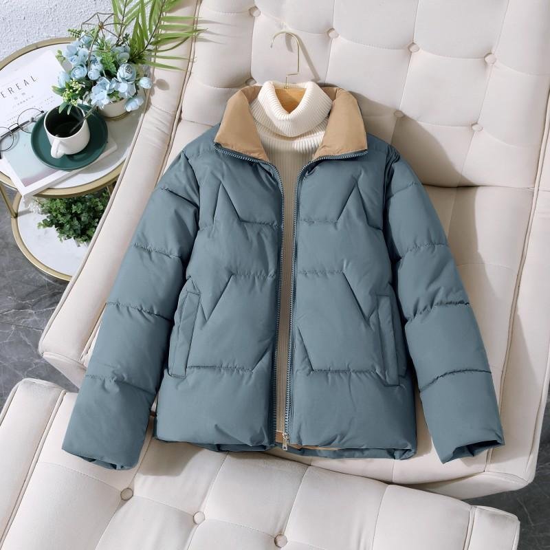 Womens Versatile Cropped Cotton-padded Jacket - Image 4