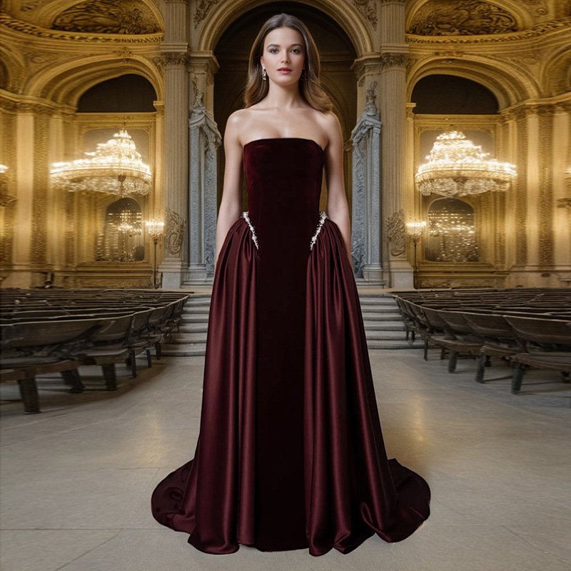 Design A Strapless Maxi Dress For Women - Image 5