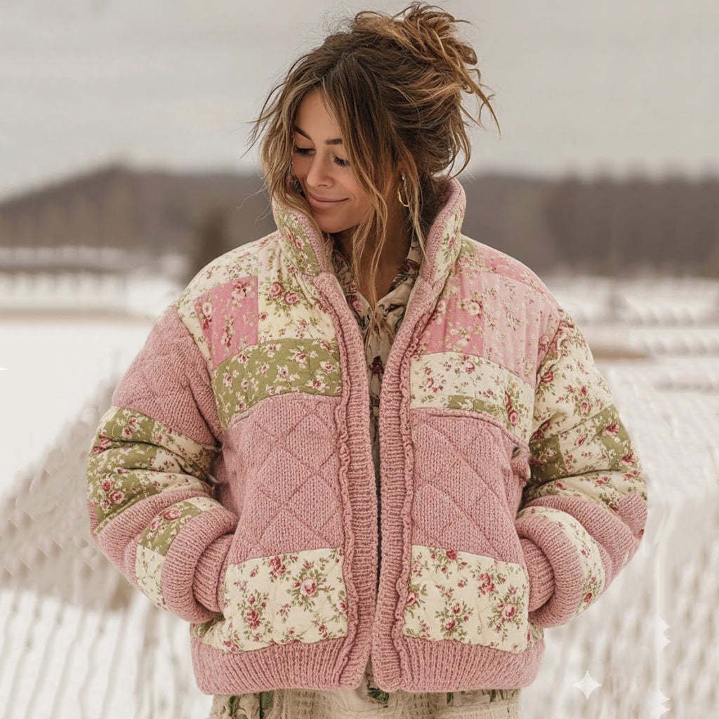 Women's Fashionable Digital Print Cardigan Coat