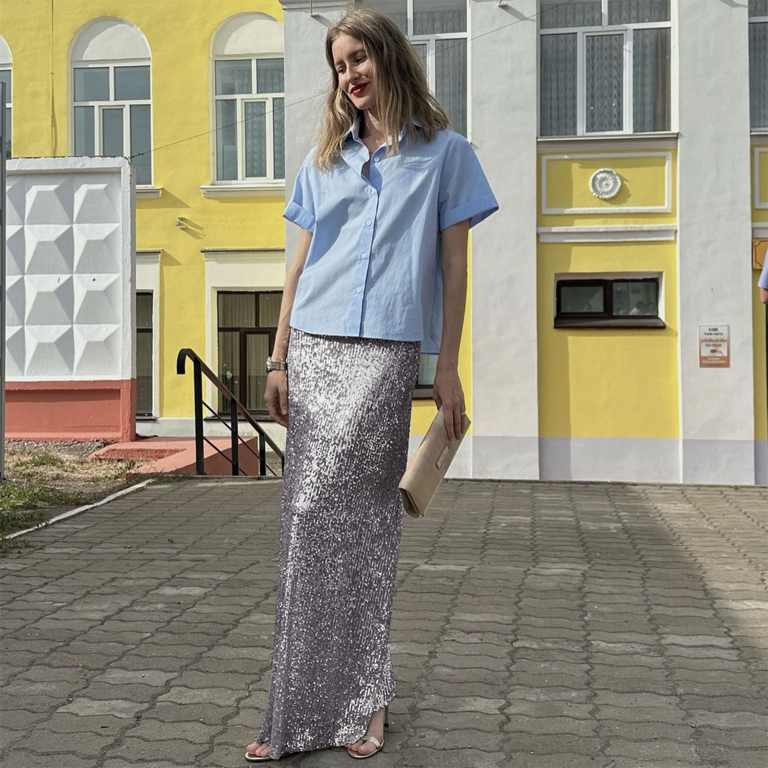 High-density Sequin Midi Skirt For Women Social Media Favorite - Image 9