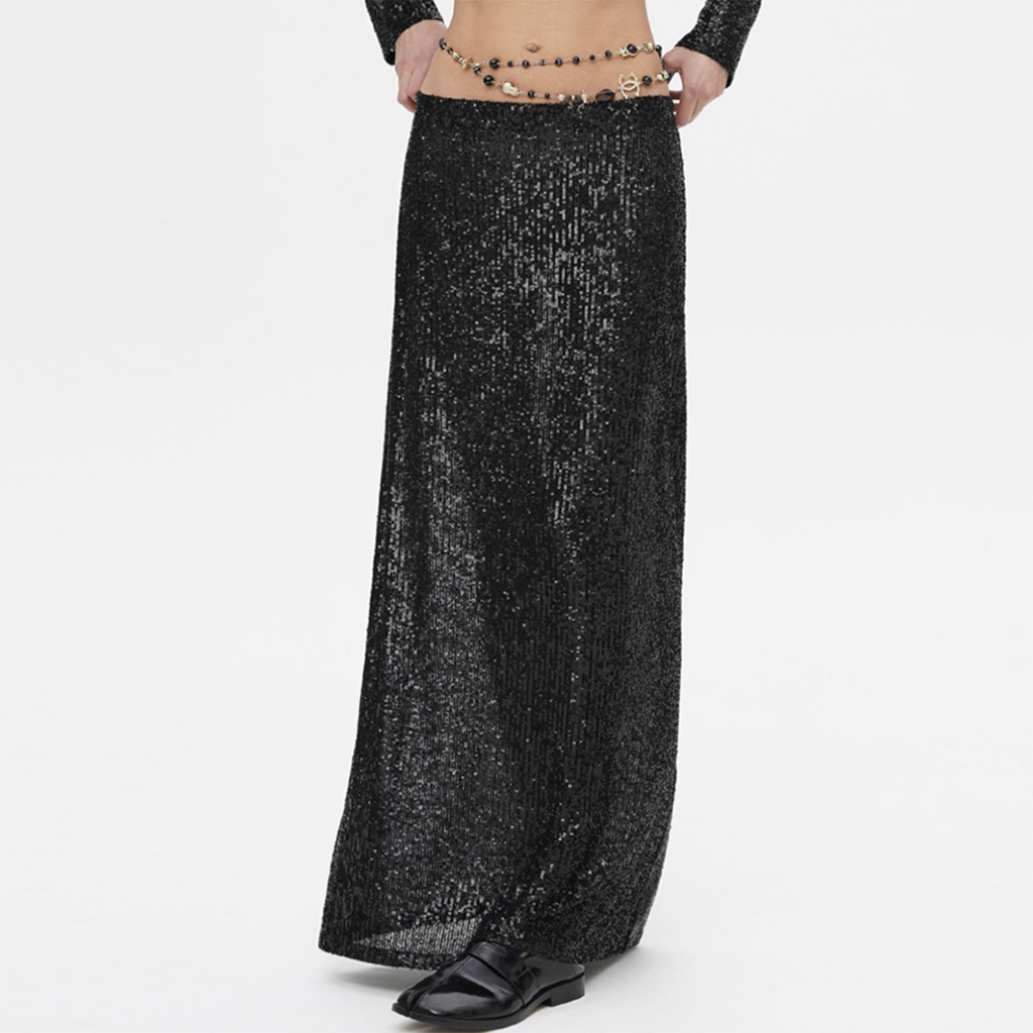 High-density Sequin Midi Skirt For Women Social Media Favorite - Image 2
