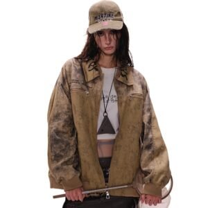 Streetwear Lapel-embroidered Couples Jacket