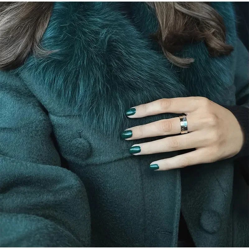 Elegant Single-Breasted Vintage Fur-Trimmed Flight Jacket For Women - Image 3